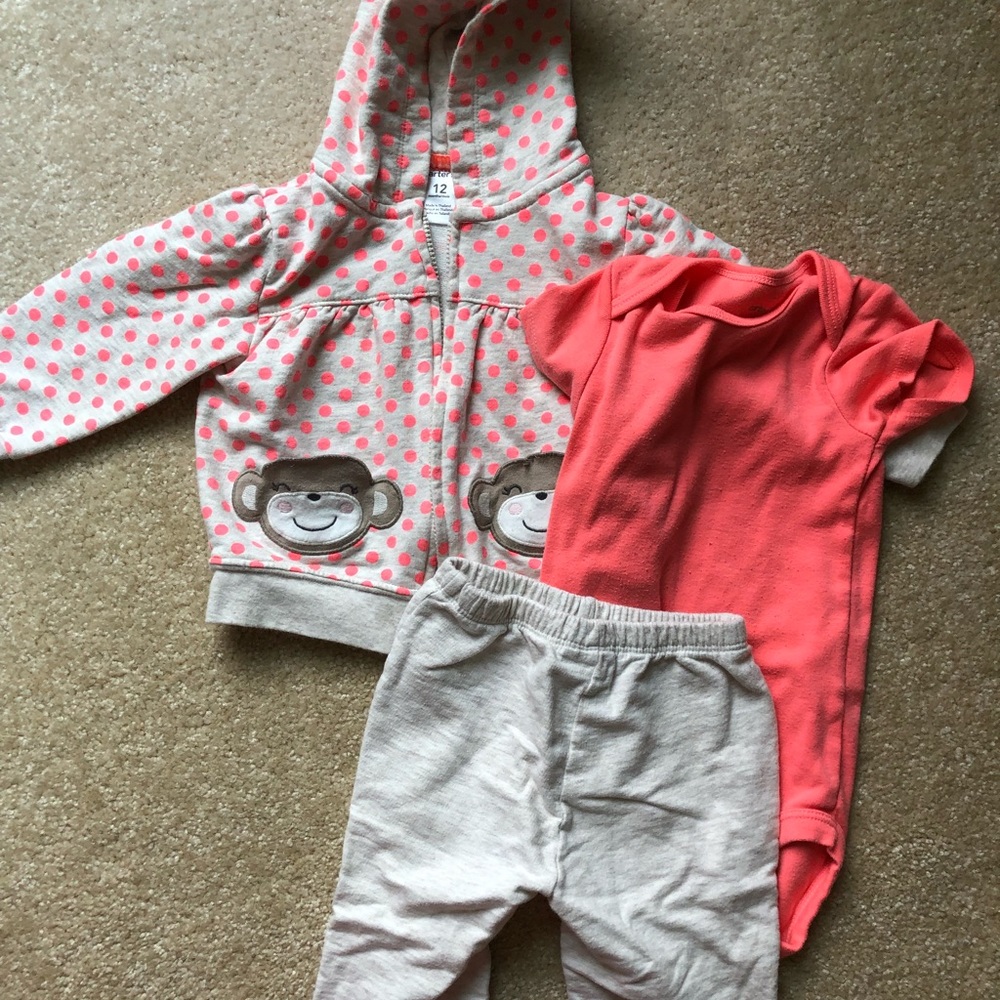 Carters Jumpsuit Onesie Set 12Months